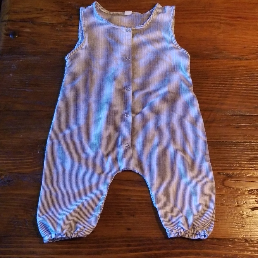 Linen Stripe Romper